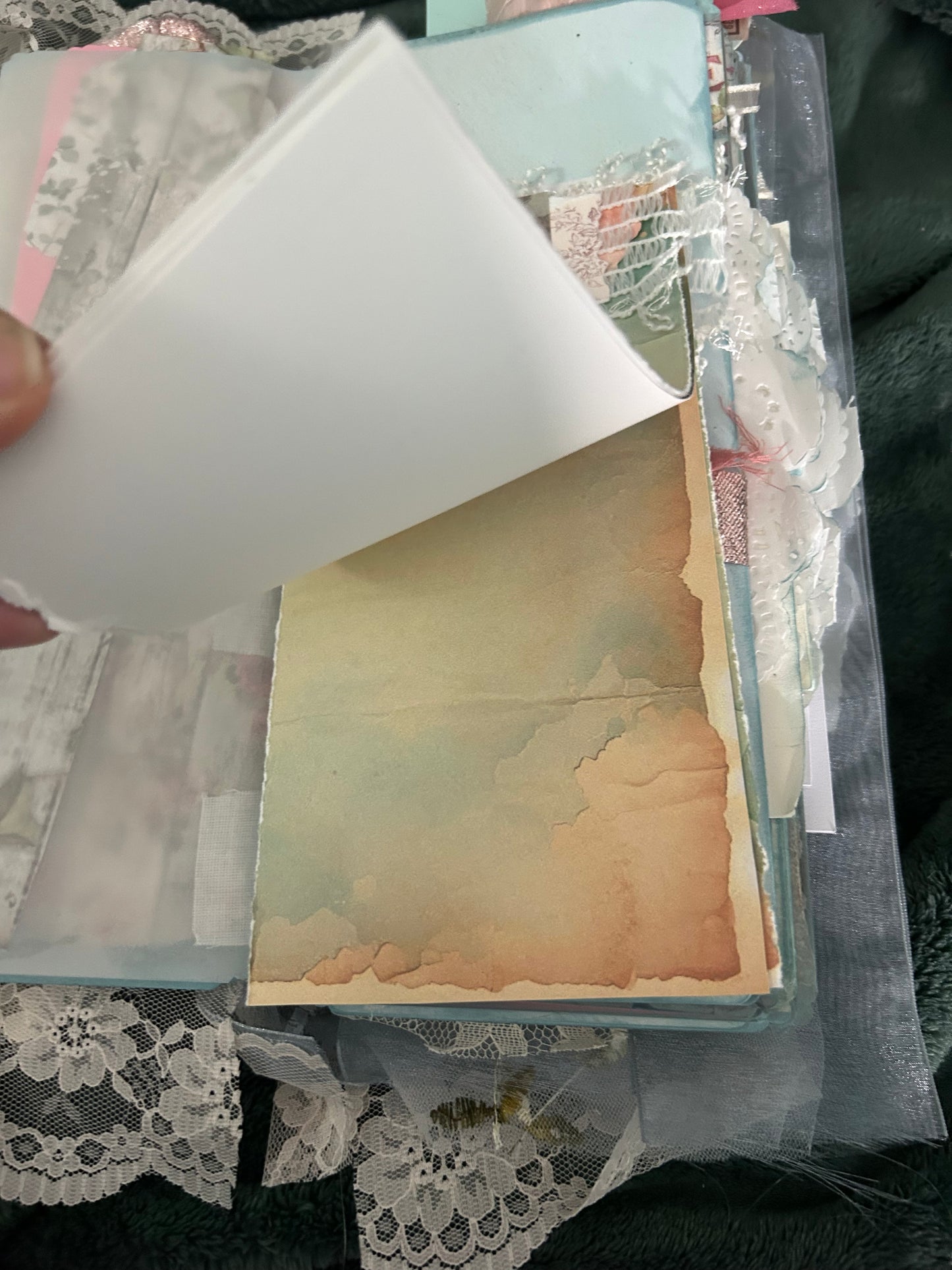Shabby Chic Blue and Pink Journal