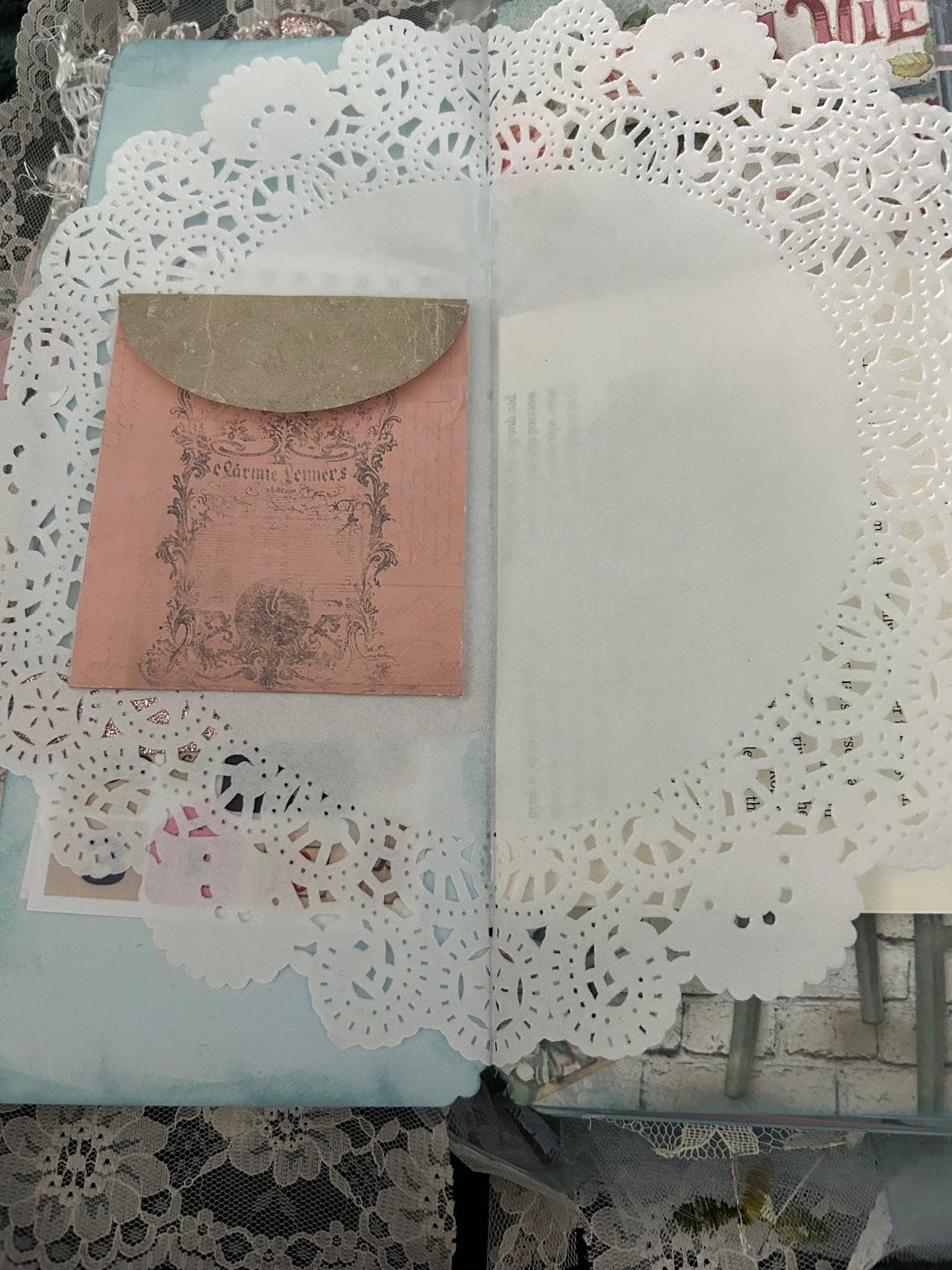 Shabby Chic Blue and Pink Journal