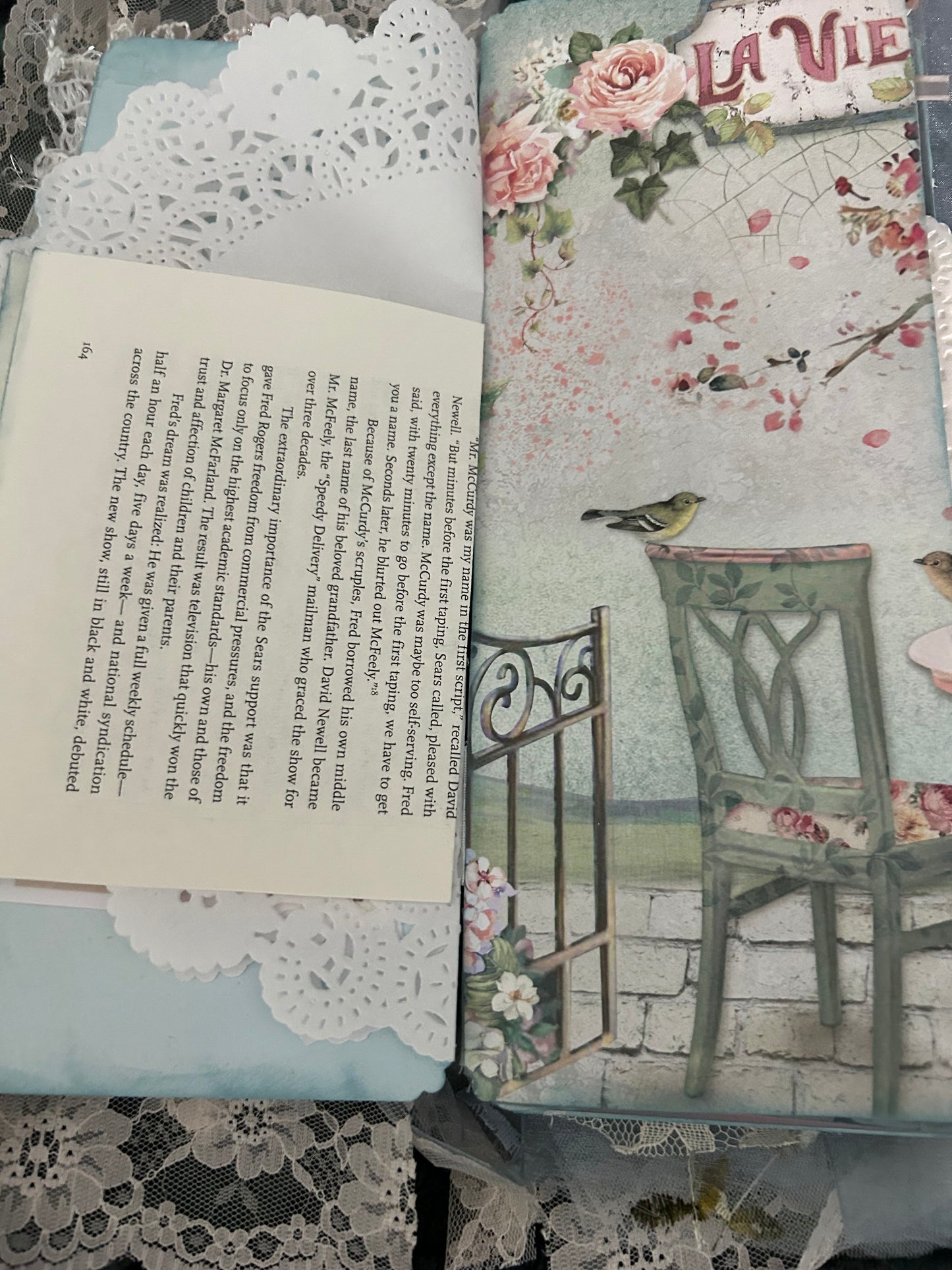 Shabby Chic Blue and Pink Journal