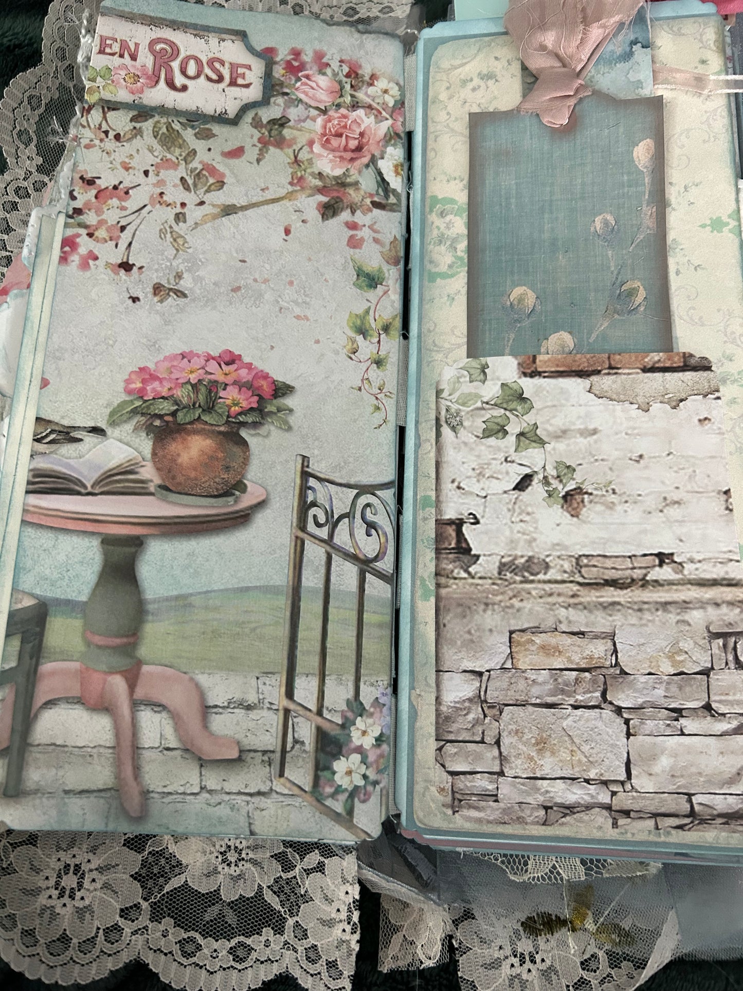 Shabby Chic Blue and Pink Journal