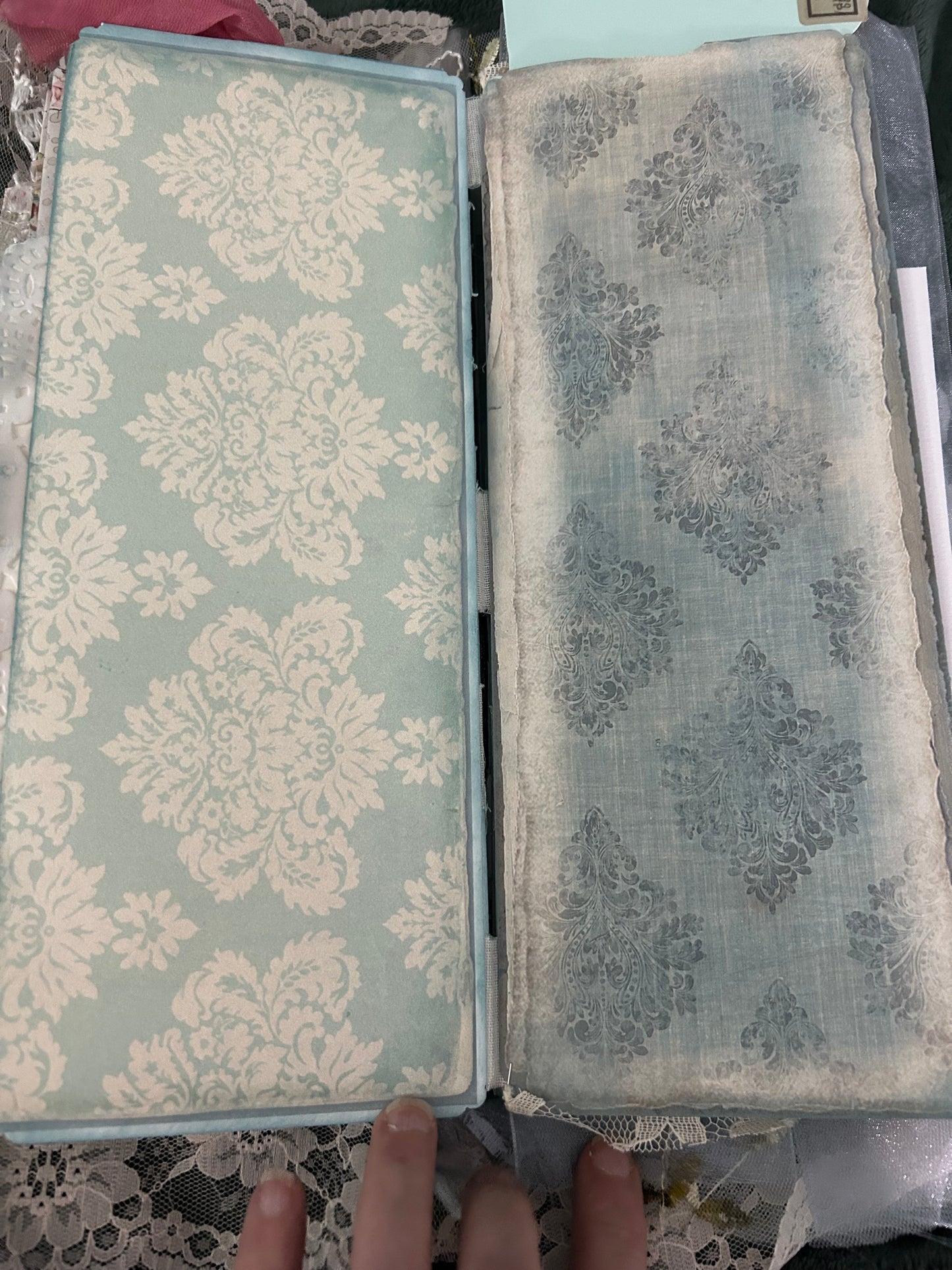 Shabby Chic Blue and Pink Journal