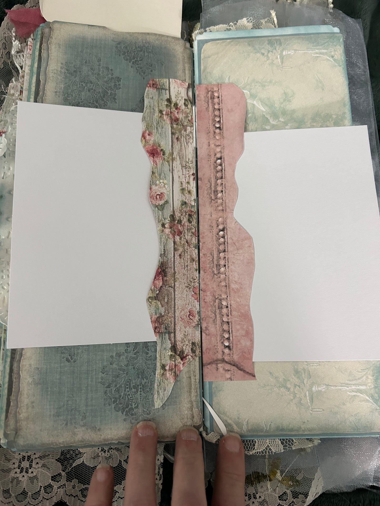 Shabby Chic Blue and Pink Journal