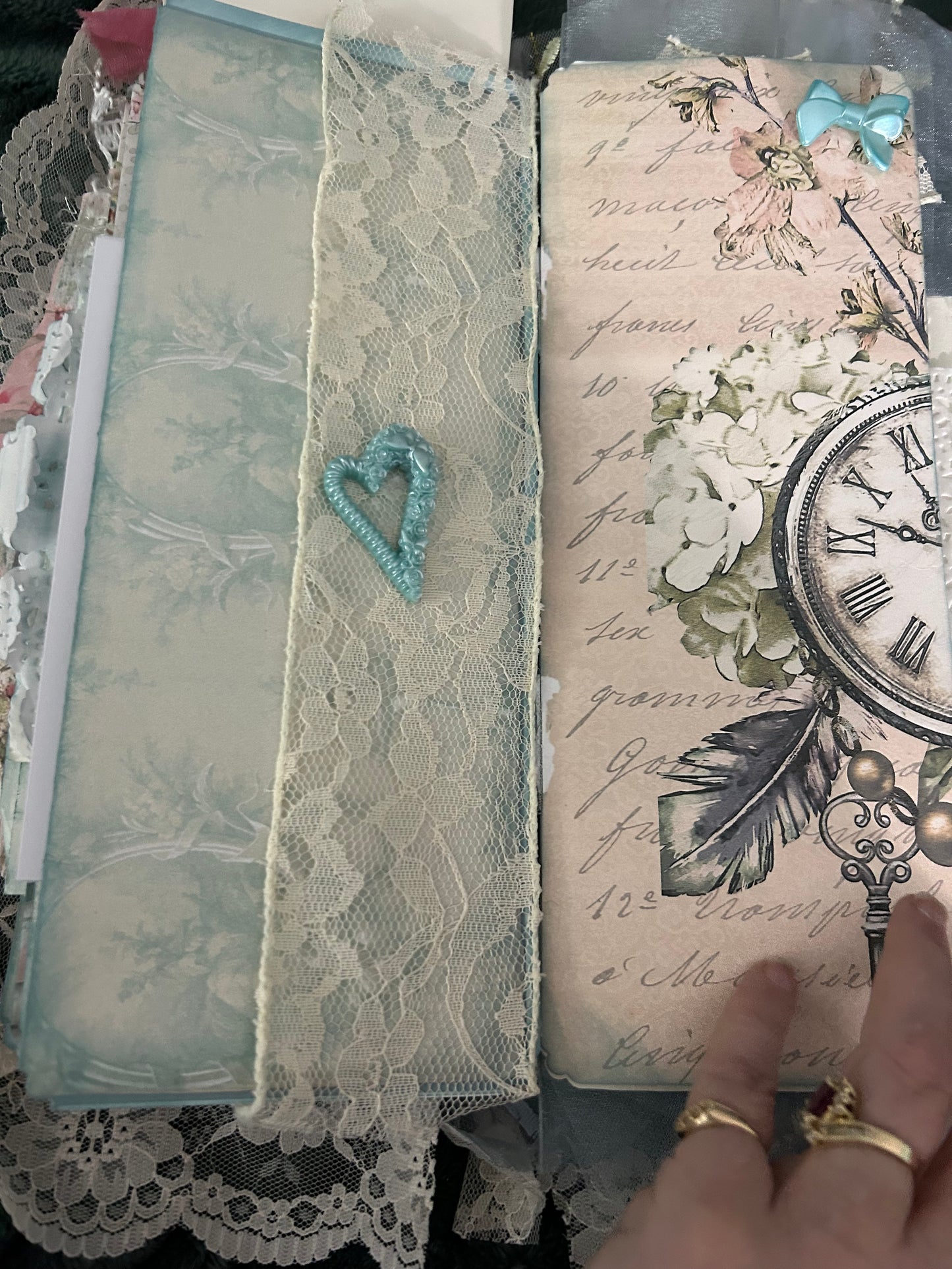 Shabby Chic Blue and Pink Journal