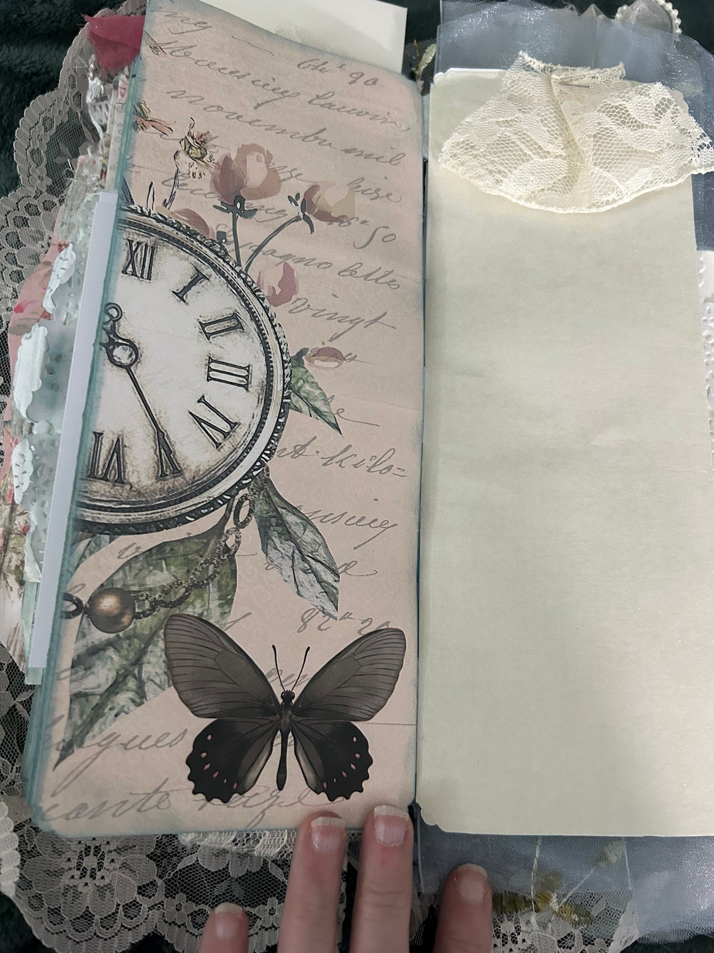 Shabby Chic Blue and Pink Journal