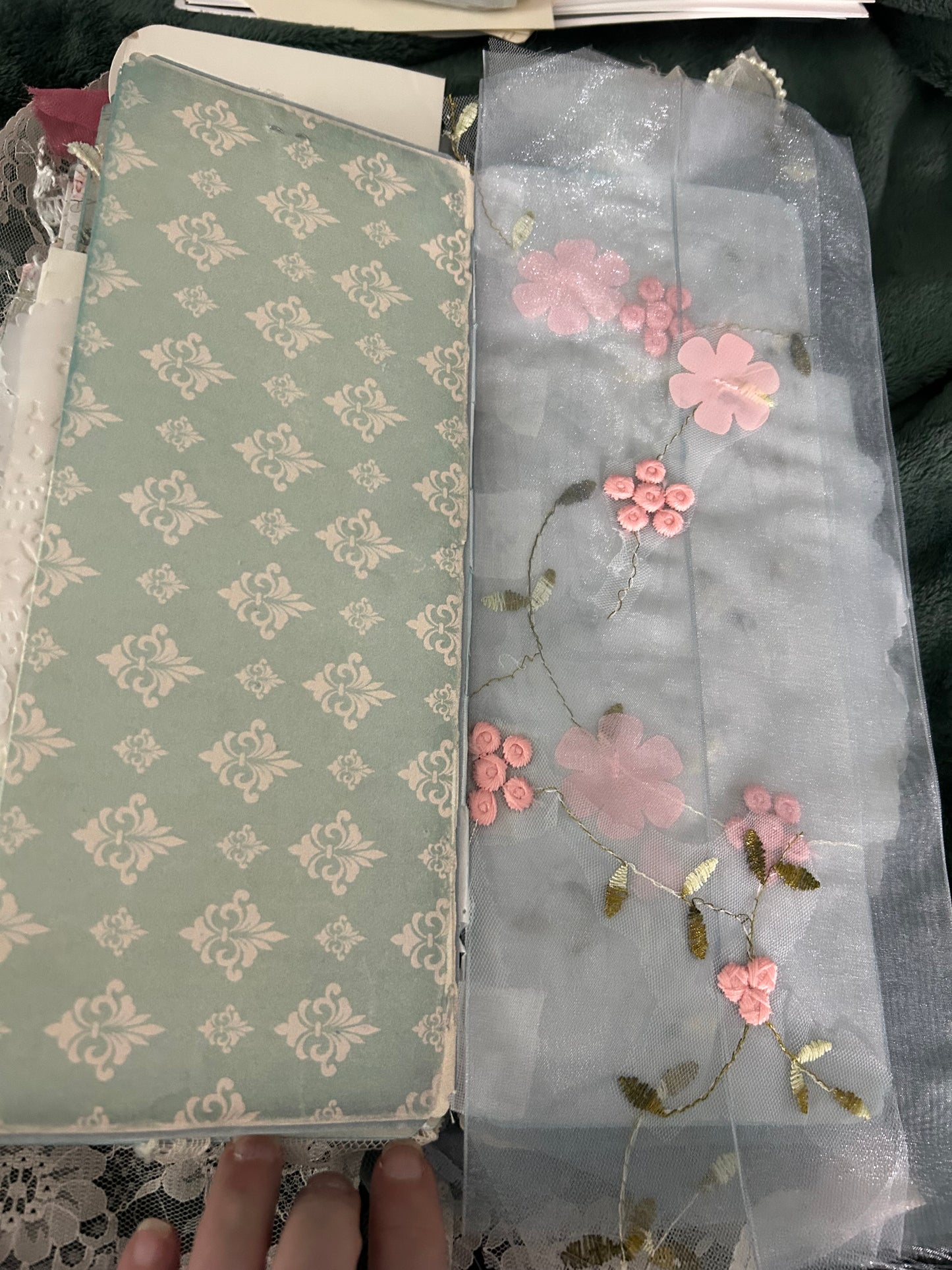 Shabby Chic Blue and Pink Journal