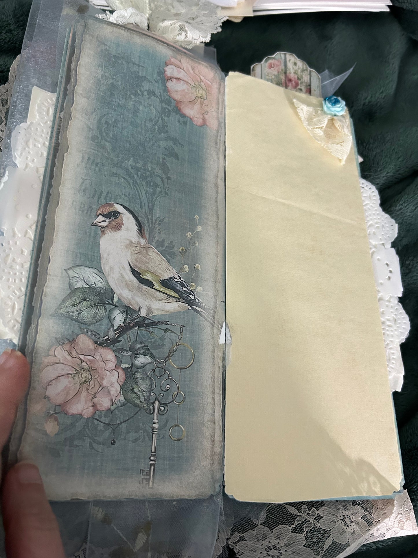 Shabby Chic Blue and Pink Journal