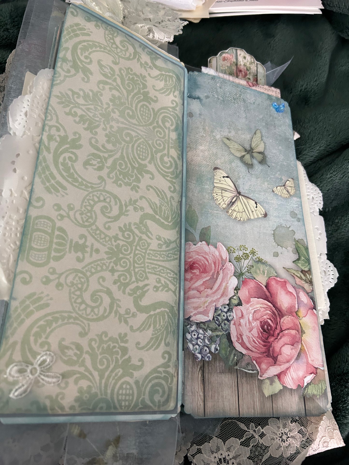 Shabby Chic Blue and Pink Journal