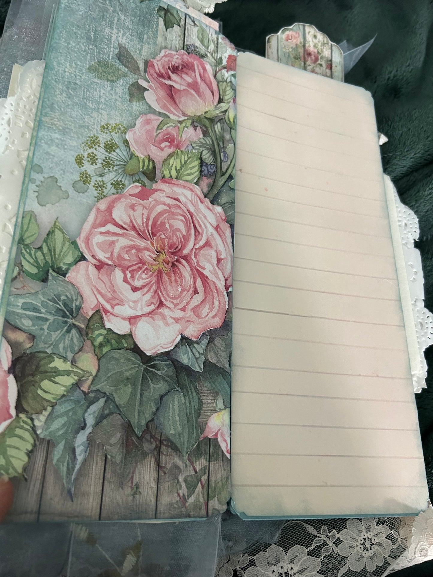 Shabby Chic Blue and Pink Journal