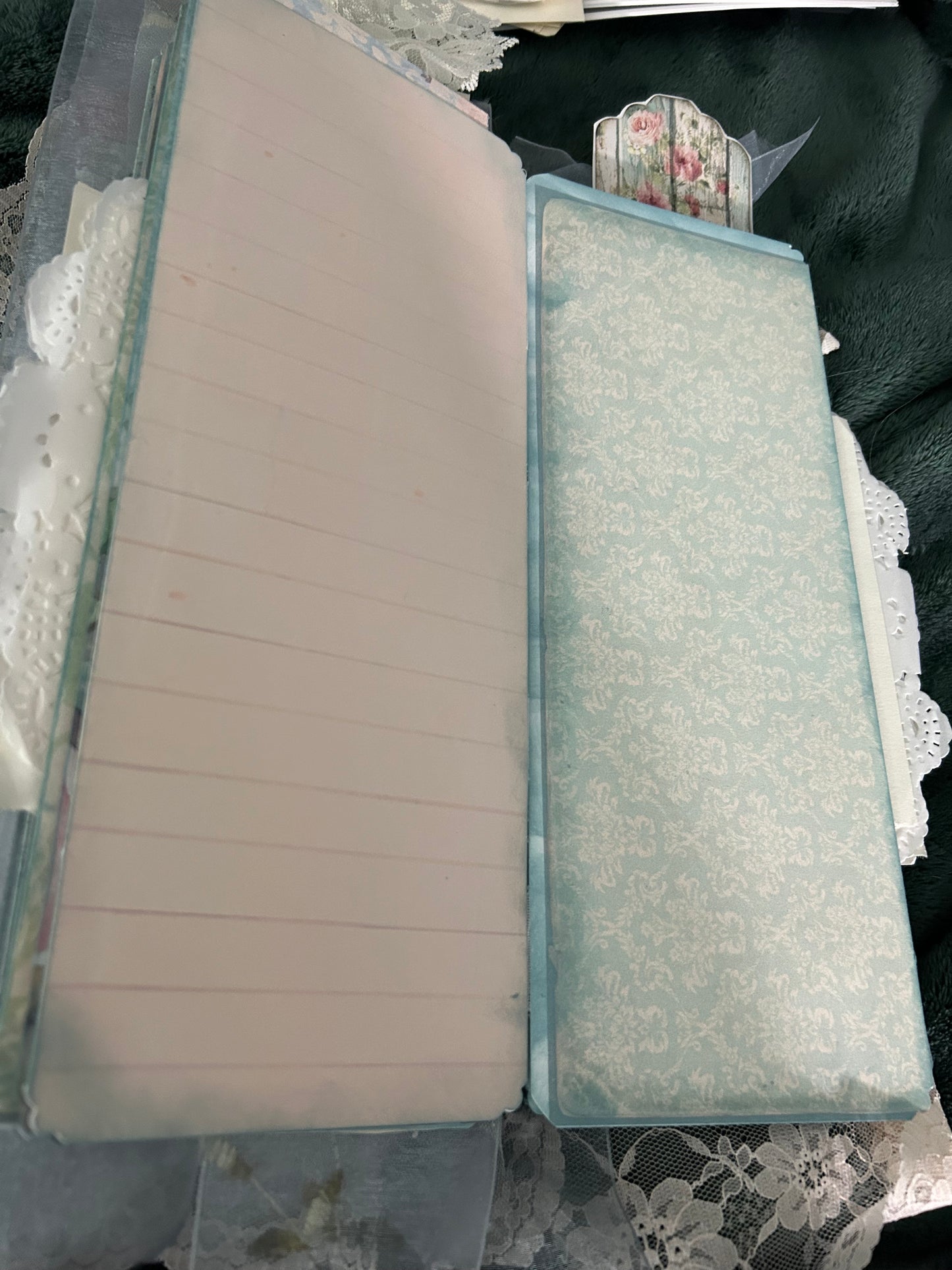 Shabby Chic Blue and Pink Journal