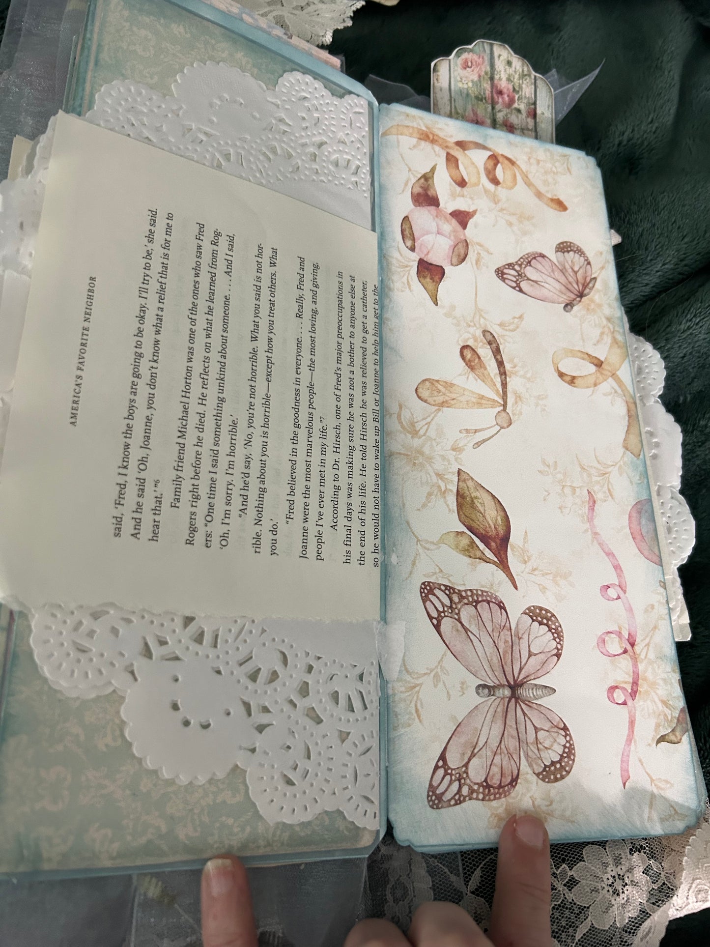Shabby Chic Blue and Pink Journal
