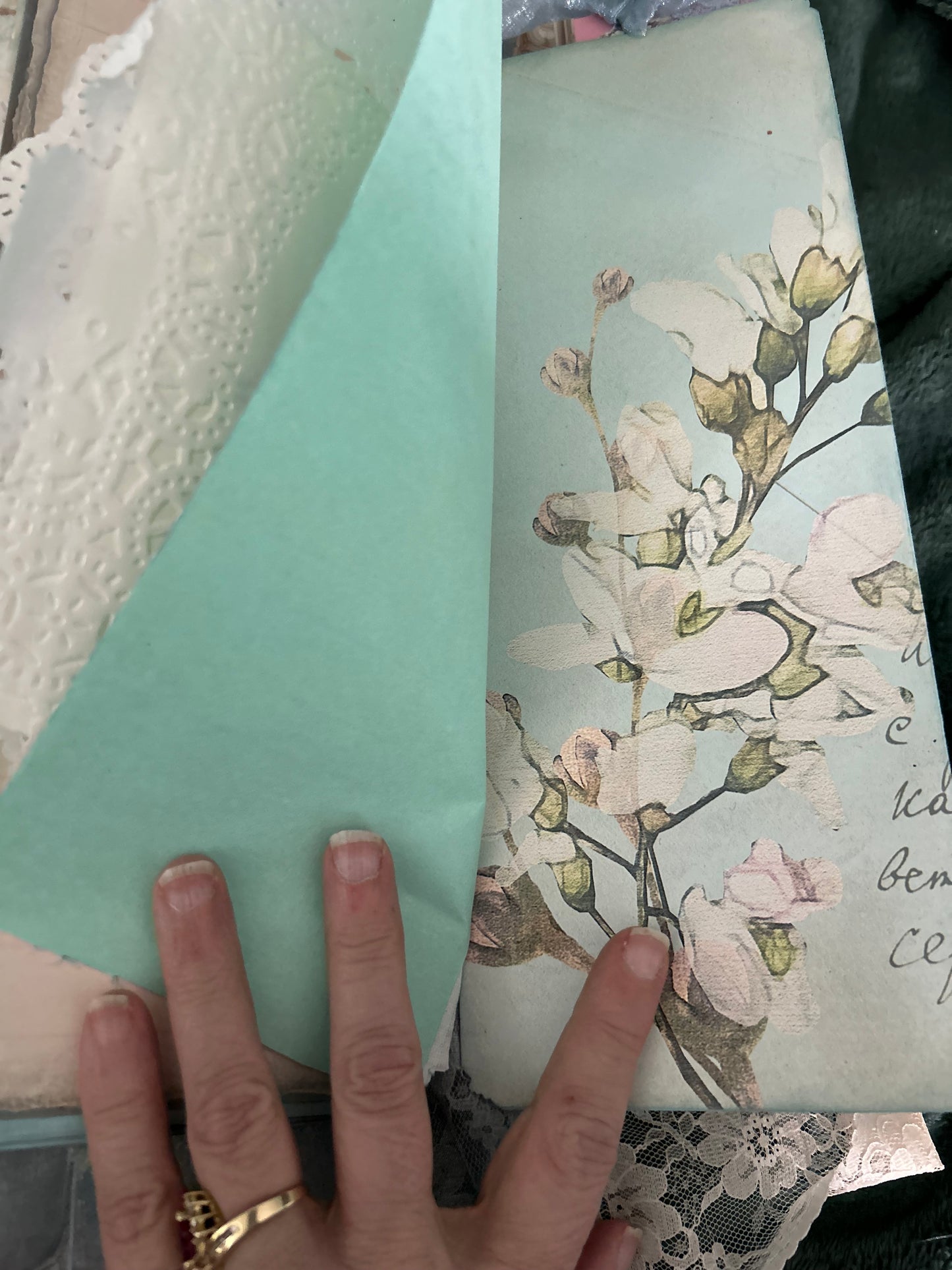 Shabby Chic Blue and Pink Journal