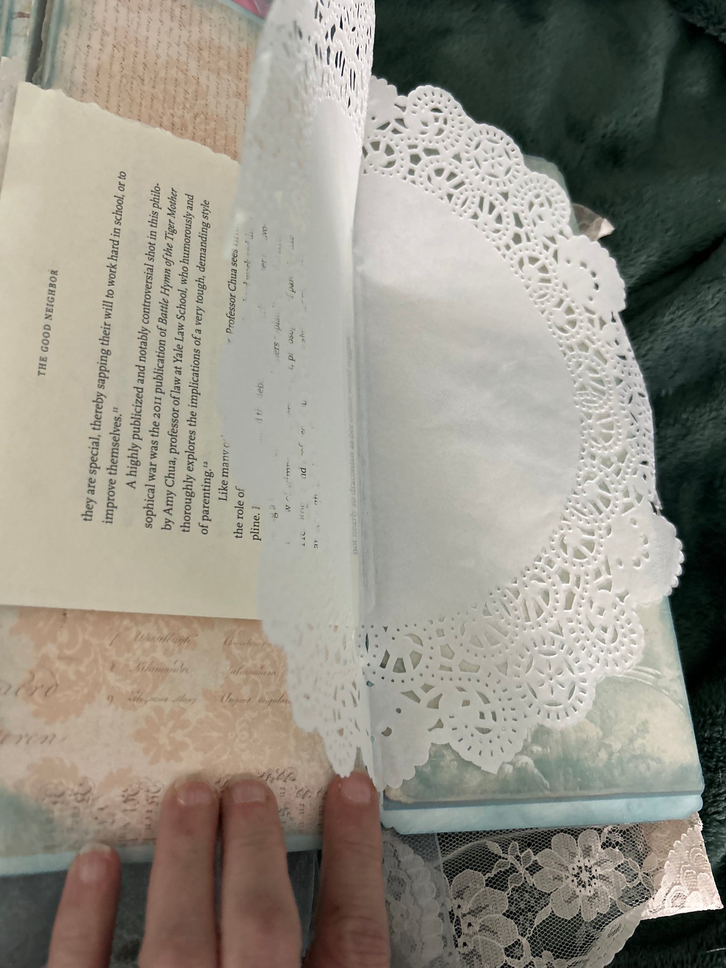 Shabby Chic Blue and Pink Journal