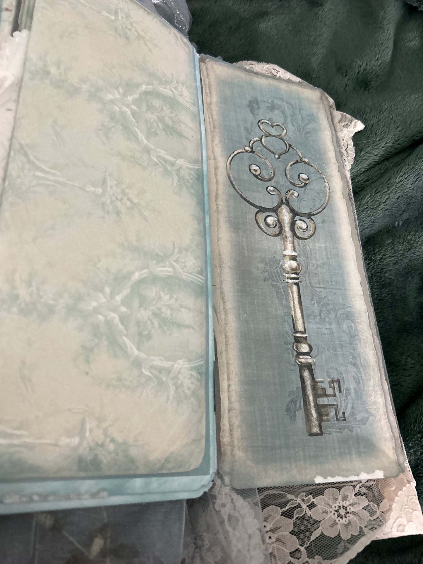 Shabby Chic Blue and Pink Journal