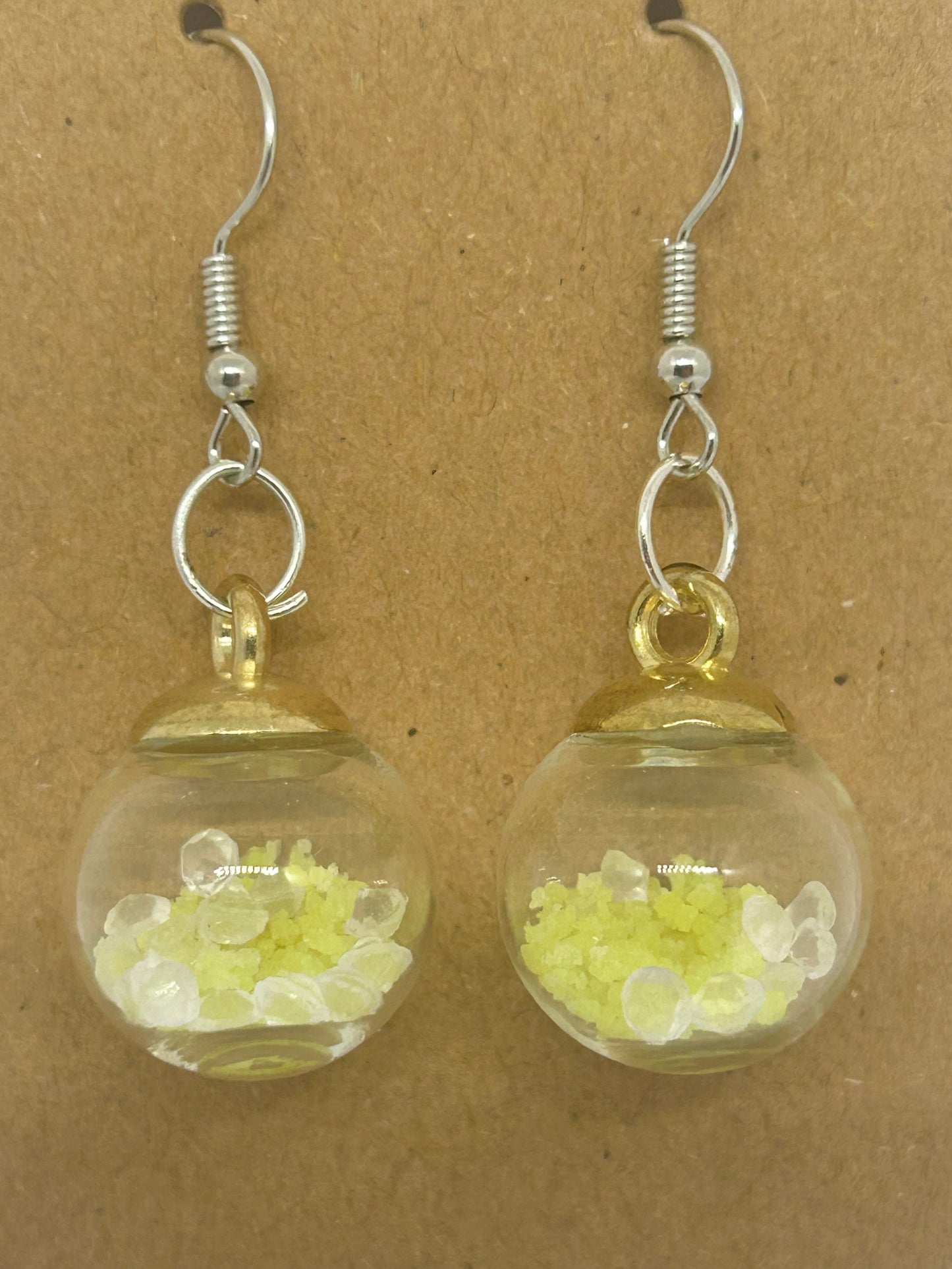 Sunburst crystal globe earring
