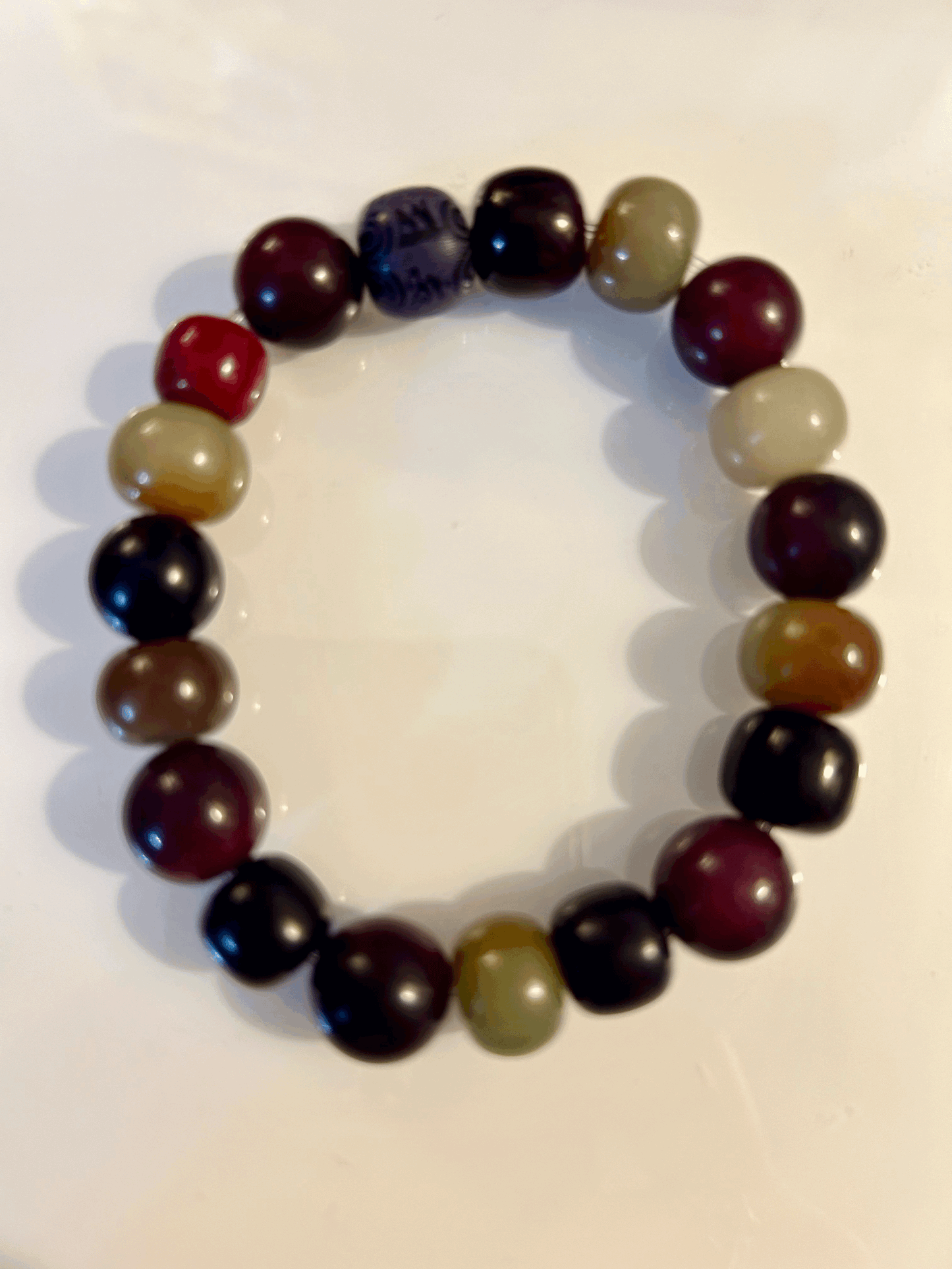 Red Bodhi bead bracelet