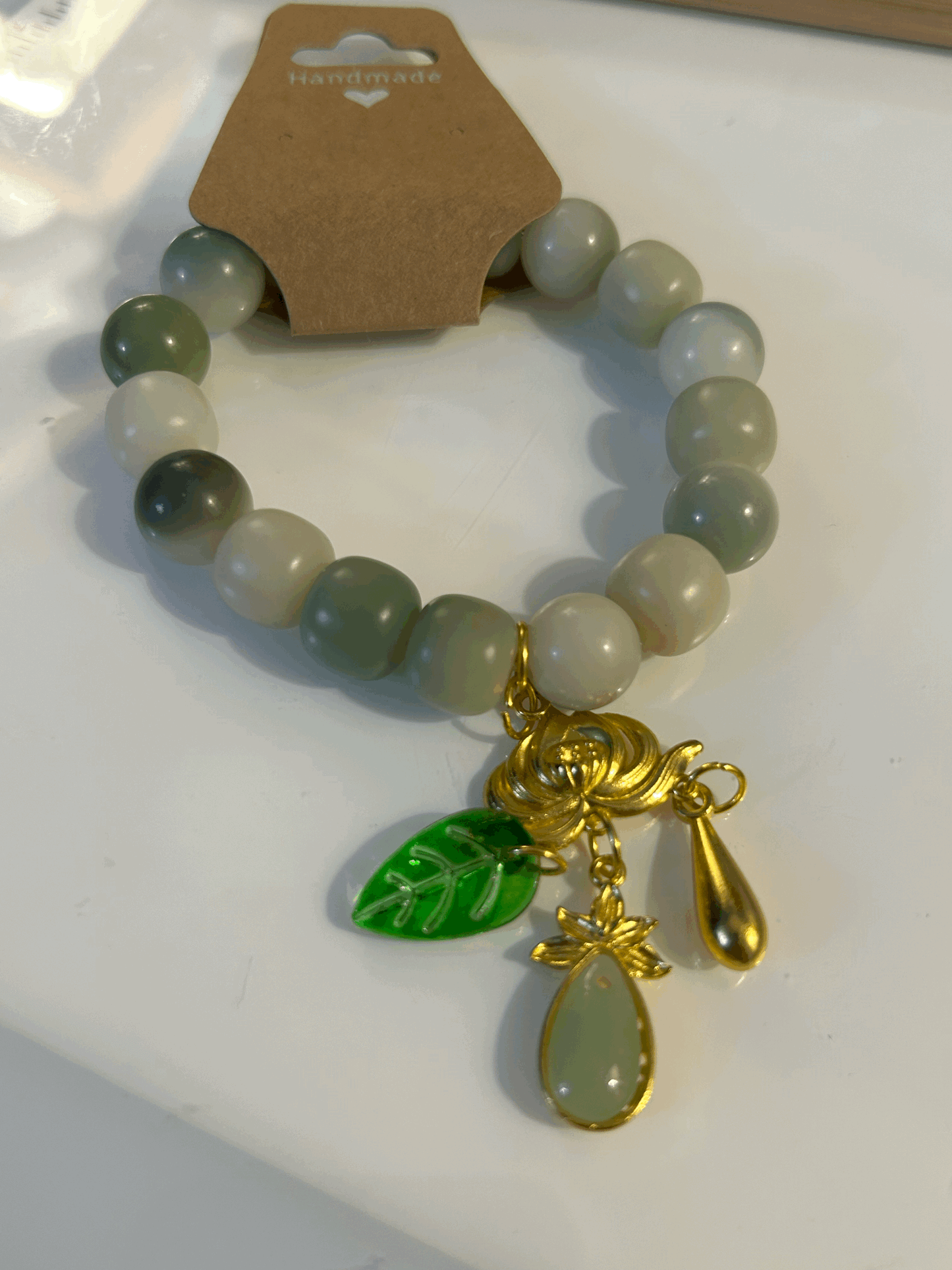 Lotus flower Bodhi bead bracelet