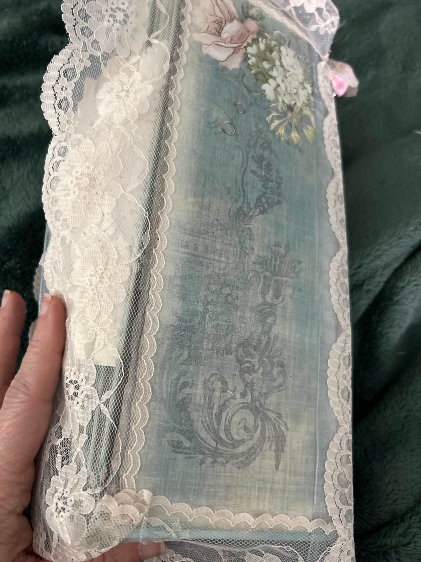 Shabby Chic Blue and Pink Journal