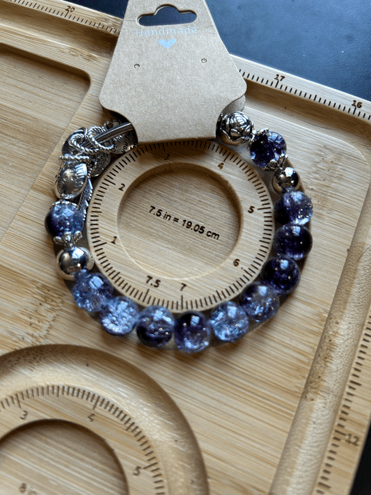 Blue and silver bracelet