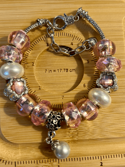 Pink and Pearl bracelet