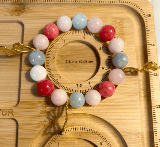 Crystal bead and butterfly bracelet